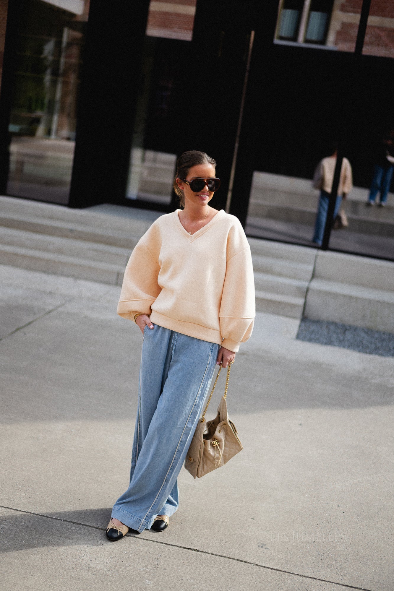 Anke V-neck sweater butter