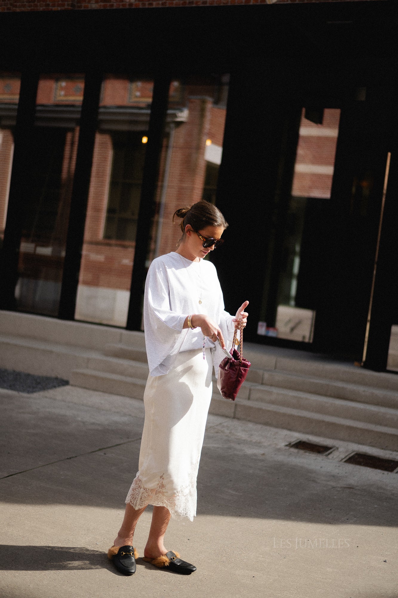 Leah T-shirt light grey melange