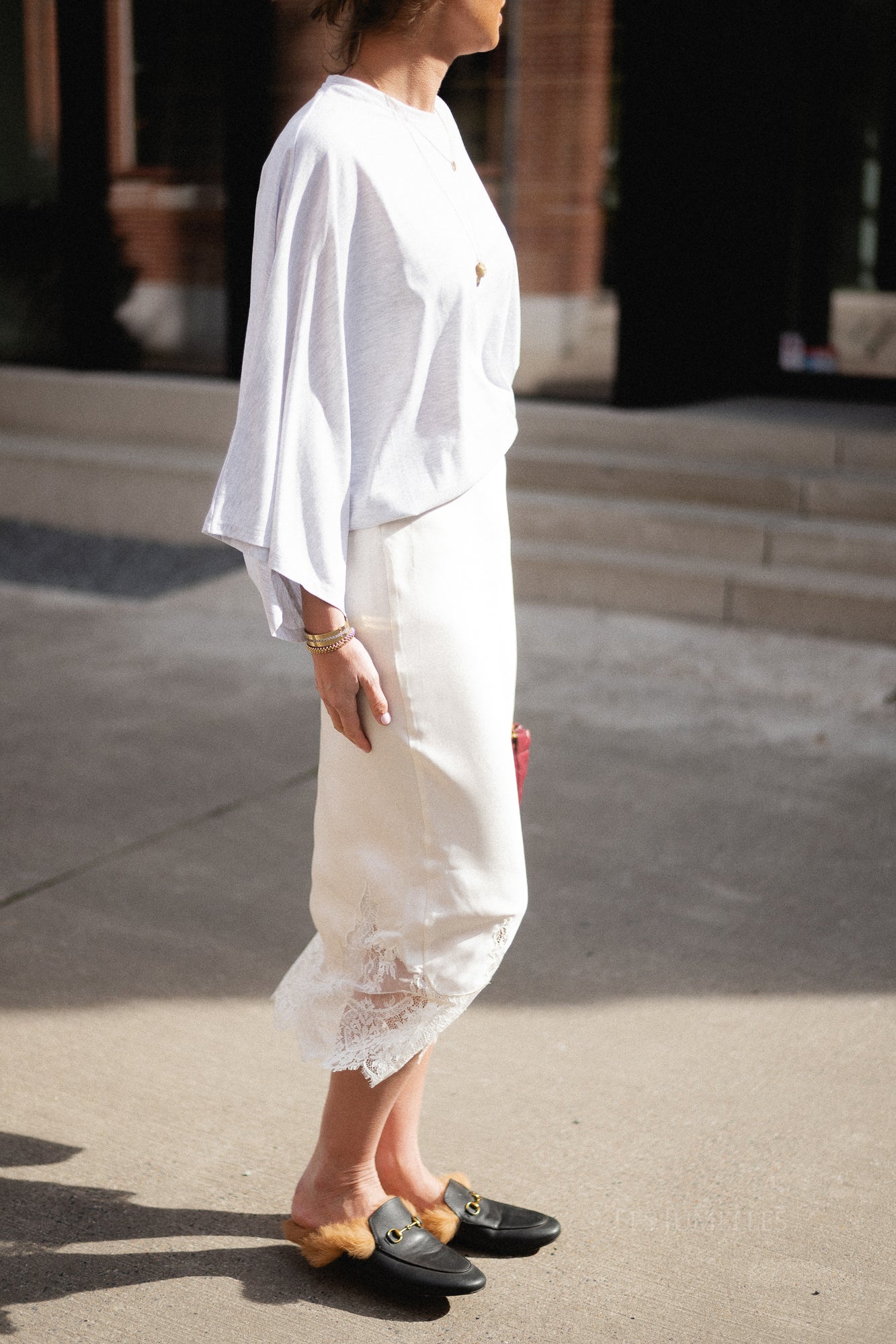 Leah T-shirt light grey melange