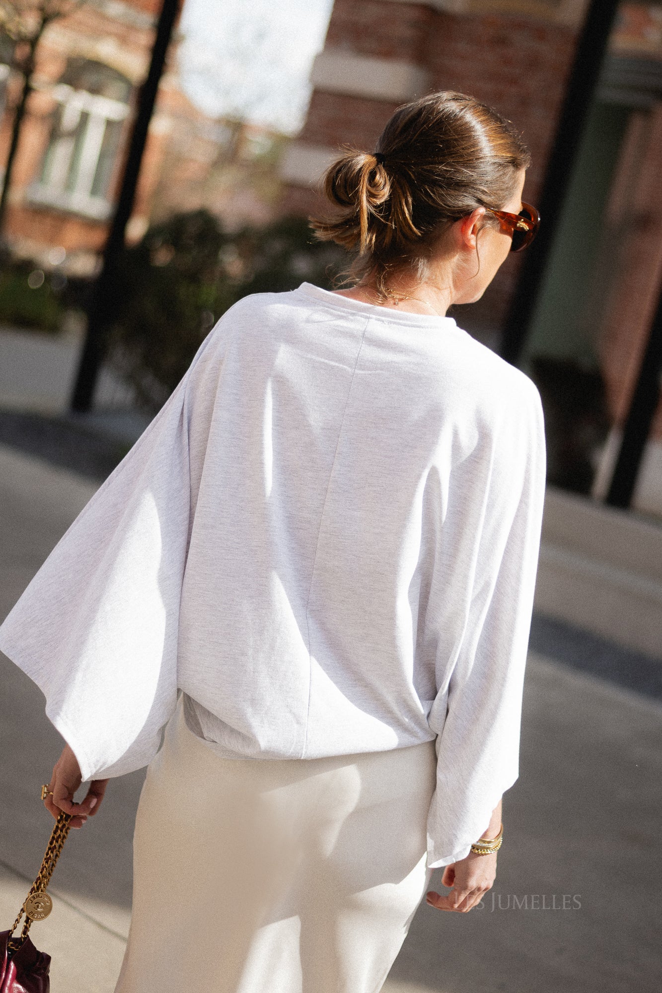 Leah T-shirt light grey melange