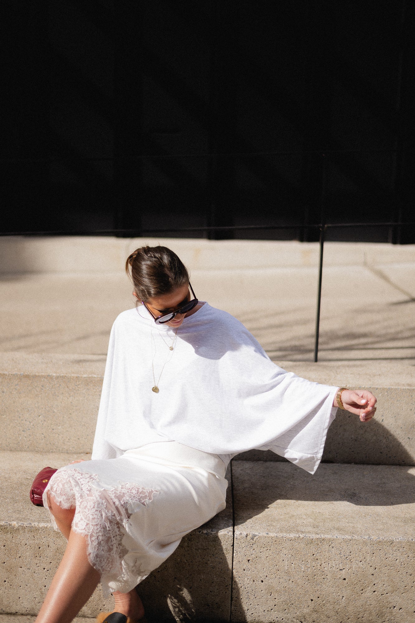 Leah T-shirt light grey melange