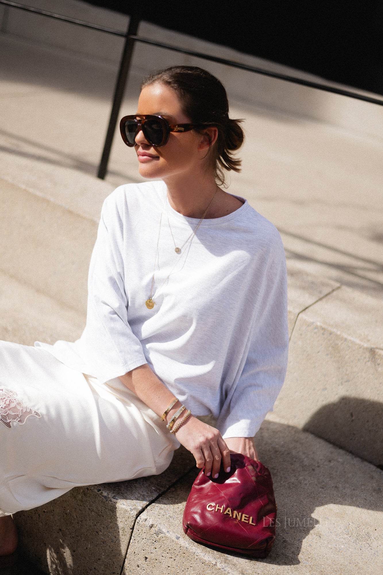 Leah T-shirt light grey melange