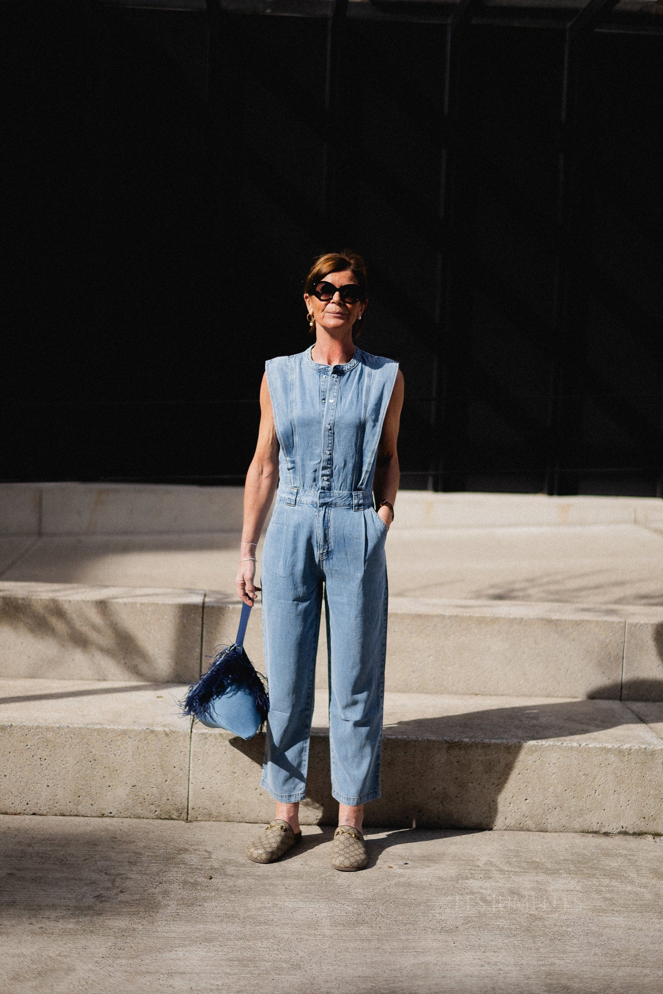 Tia jumpsuit light blue denim