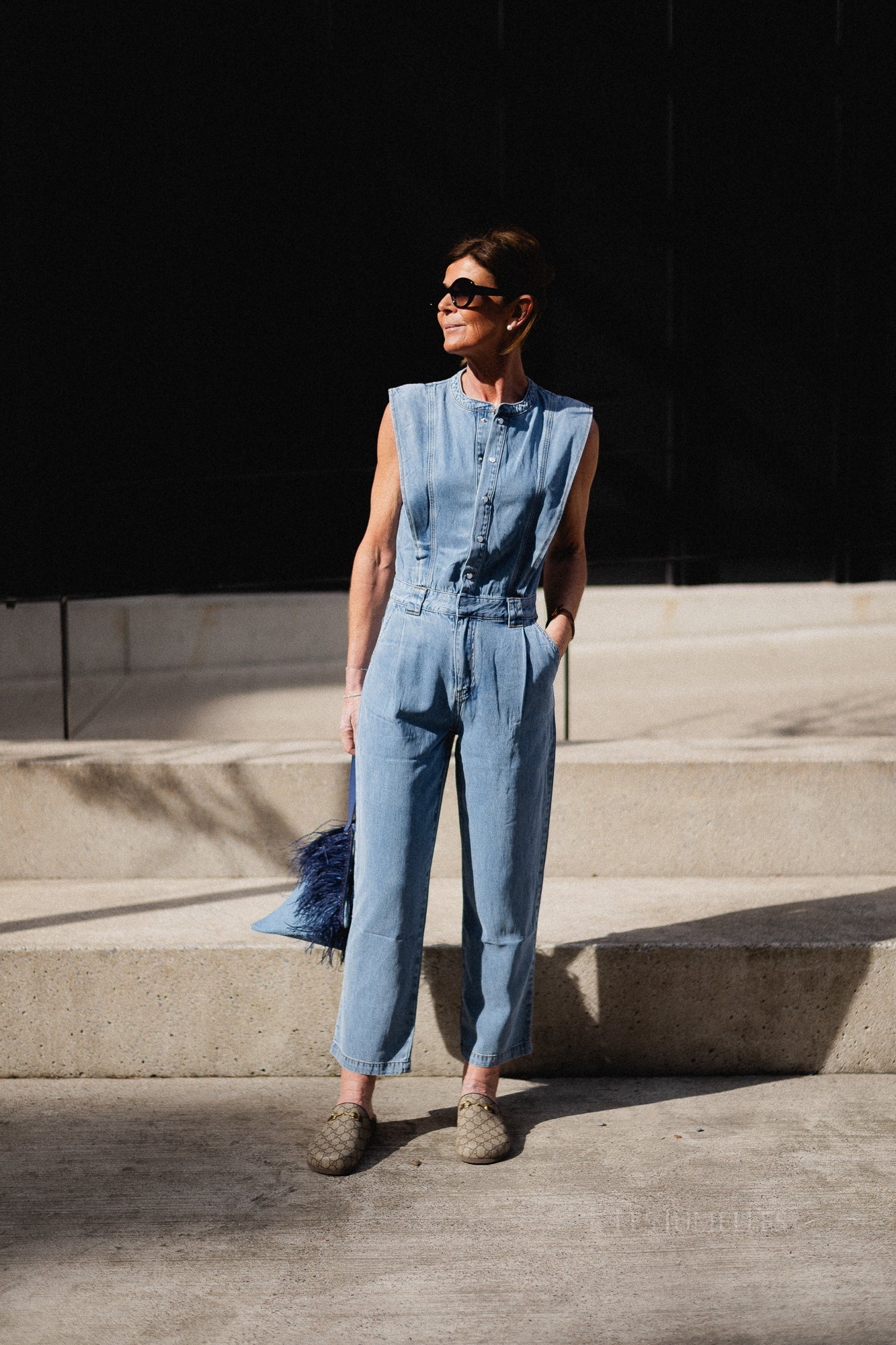 Tia jumpsuit light blue denim