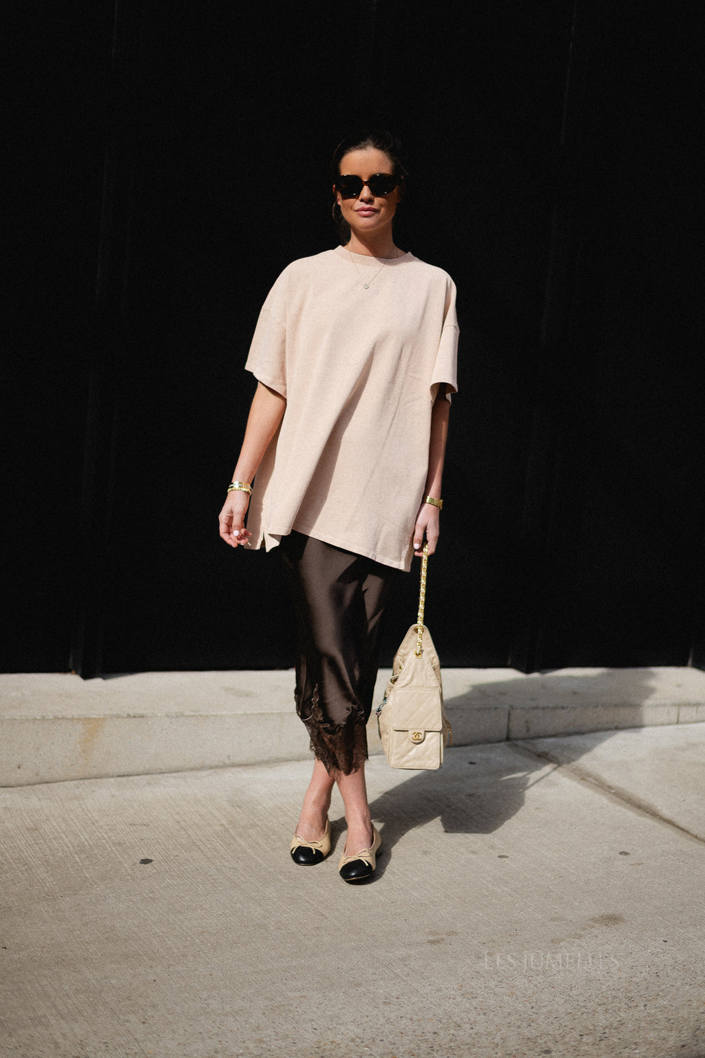 VISabel HW Midirock mit Spitzendetail in Schokoladenbraun