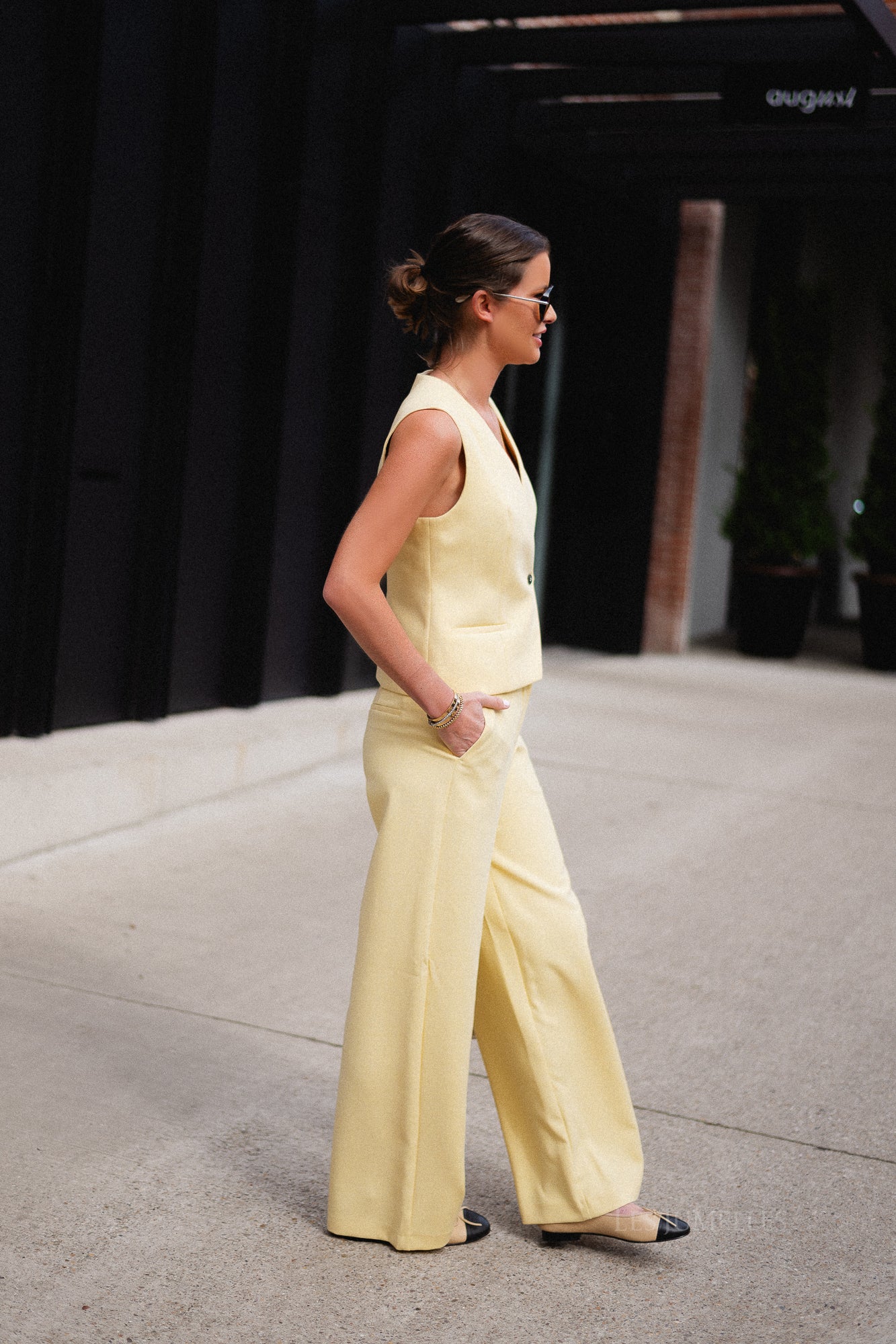 SLFRita asymetric vest italian straw