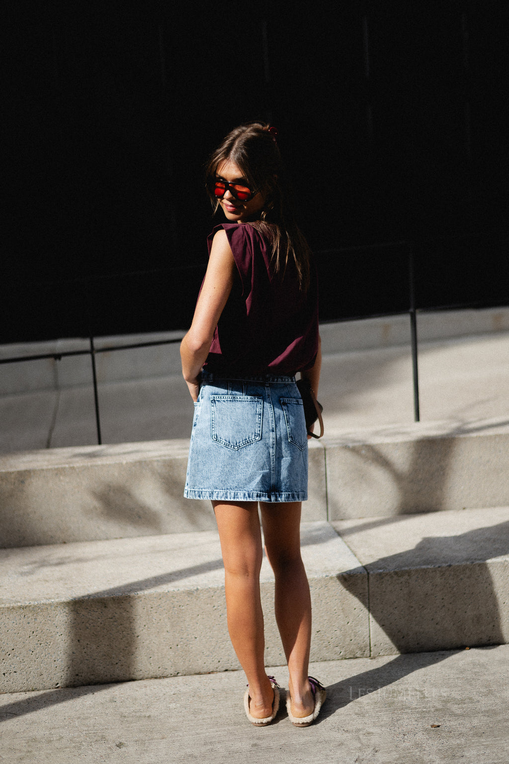 Farah skirt denim blue
