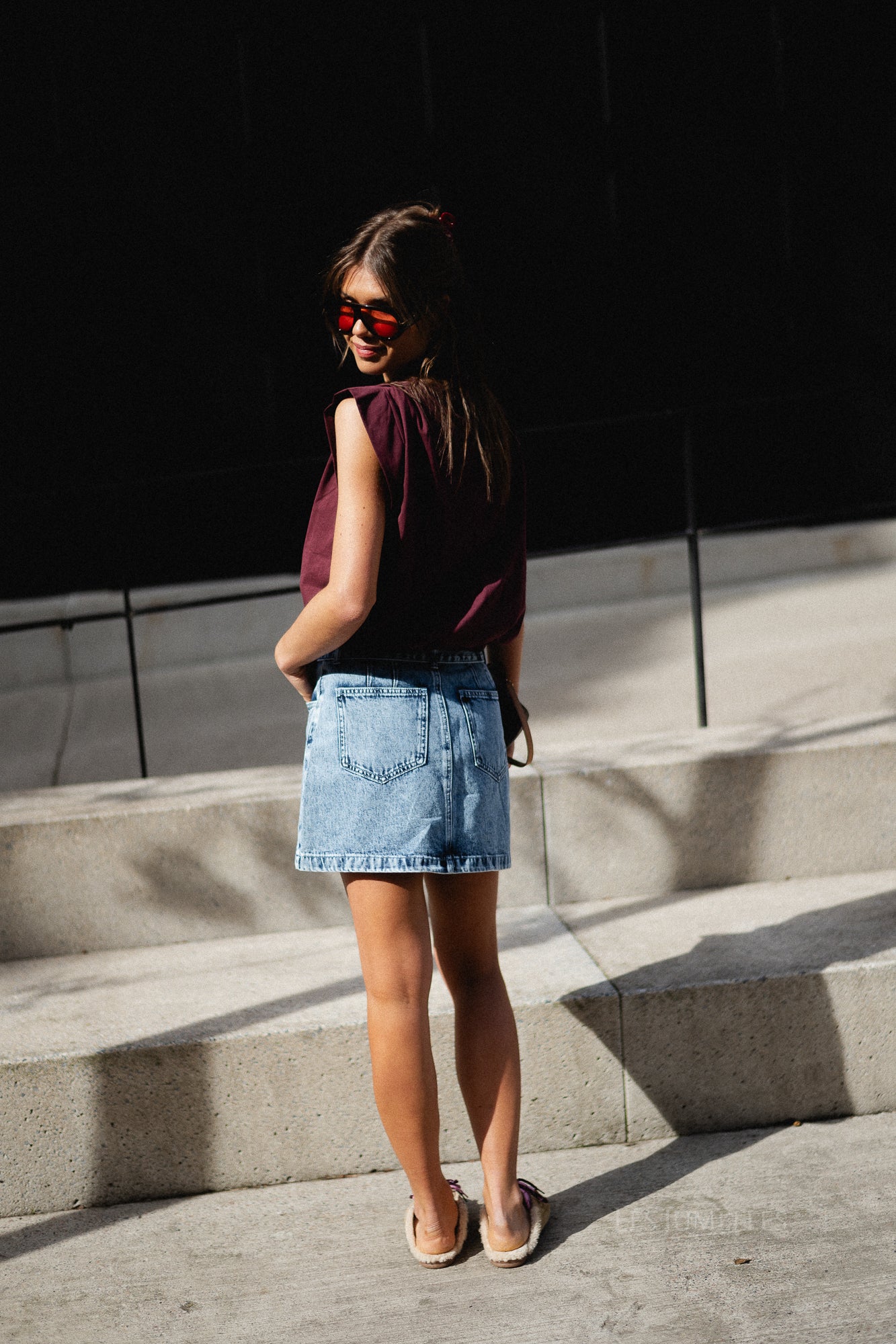 Farah skirt denim blue