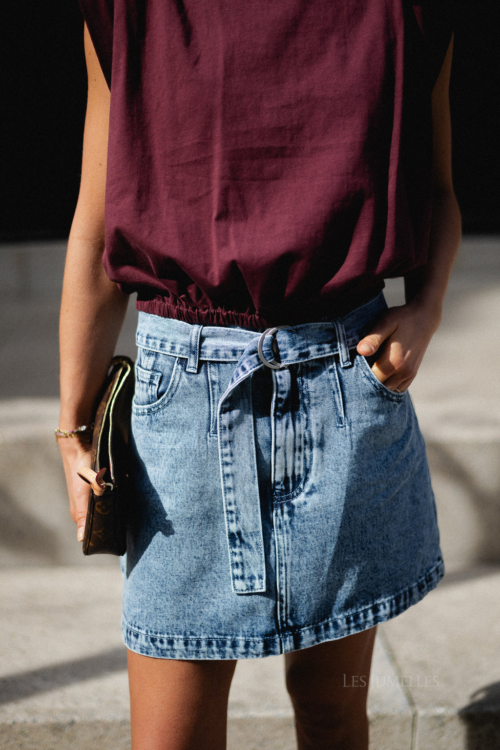 Farah skirt denim blue