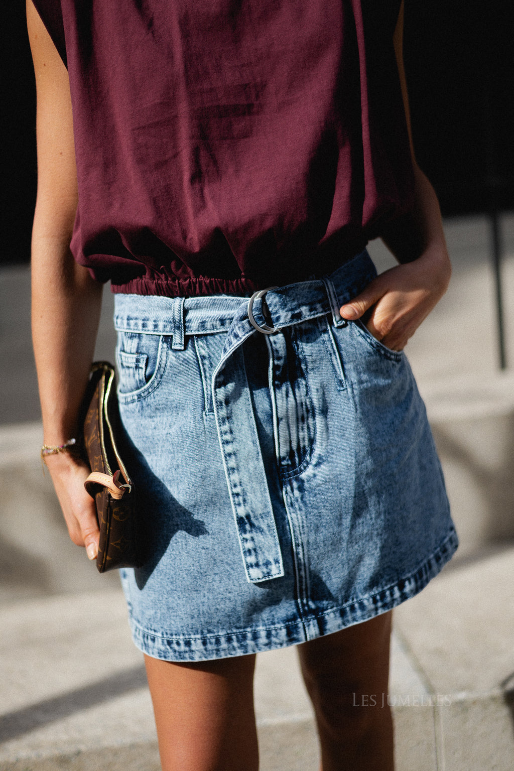 Farah skirt denim blue