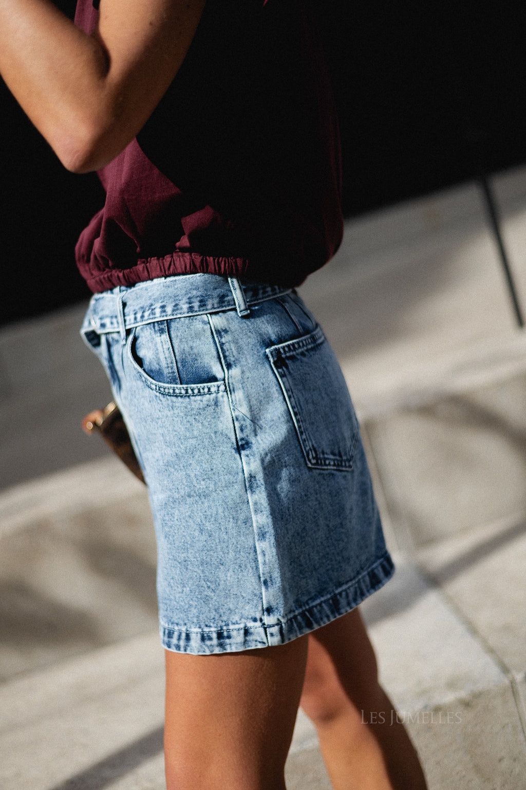 Farah skirt denim blue