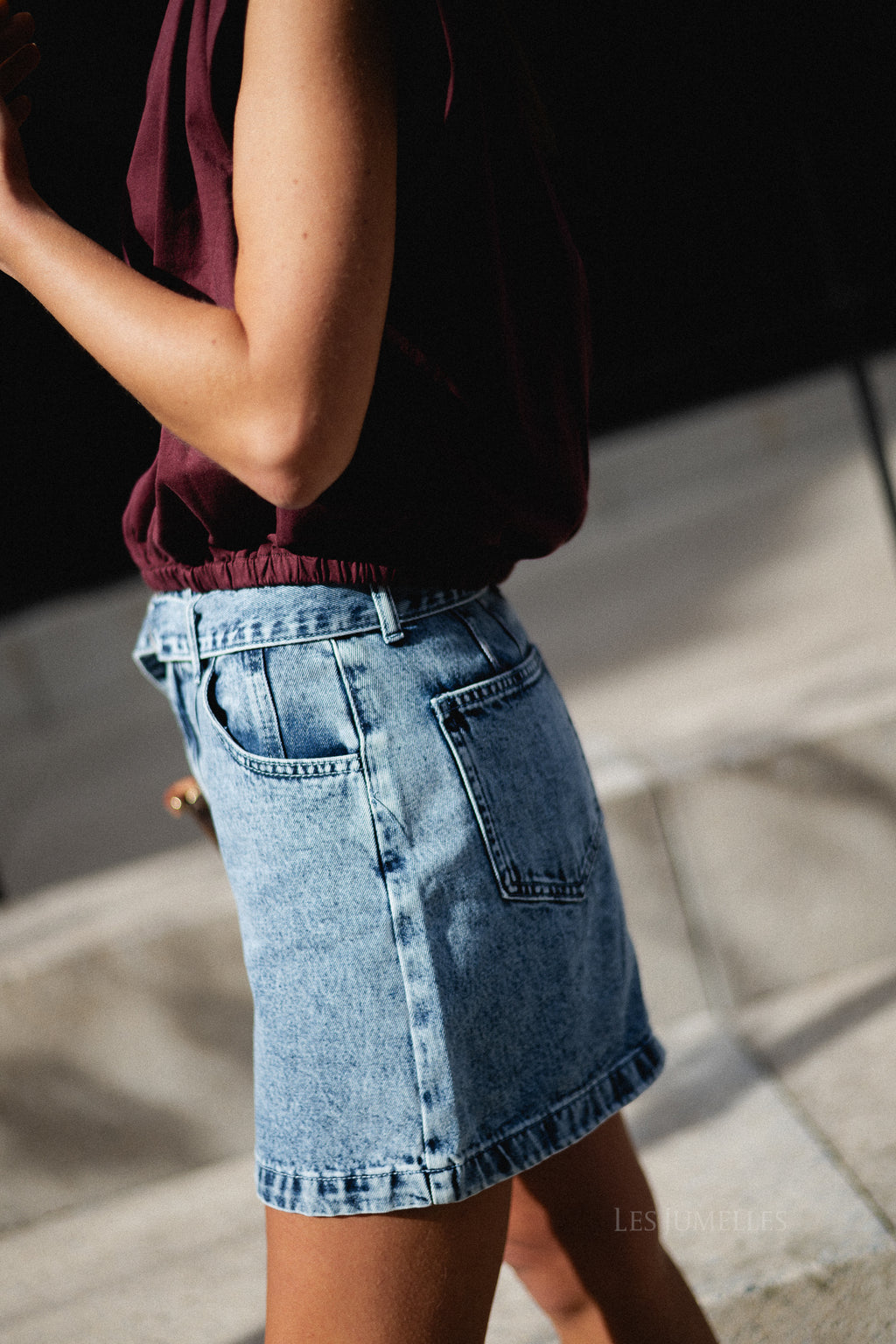 Farah skirt denim blue