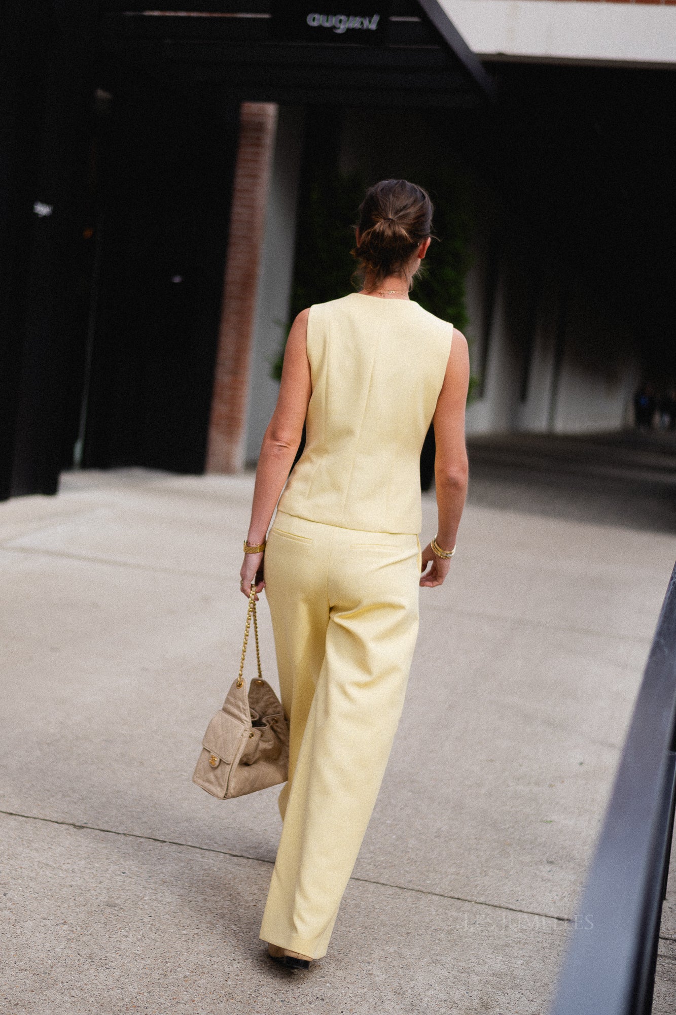 SLFRita asymetric vest italian straw