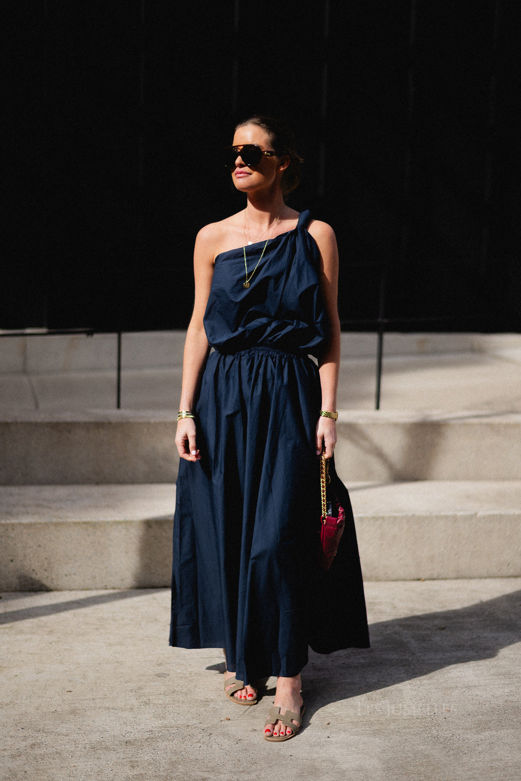 Fran long skirt navy