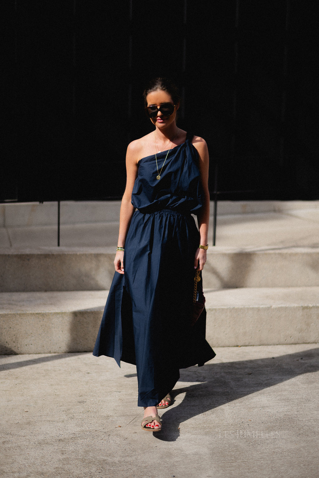 Fran long skirt navy