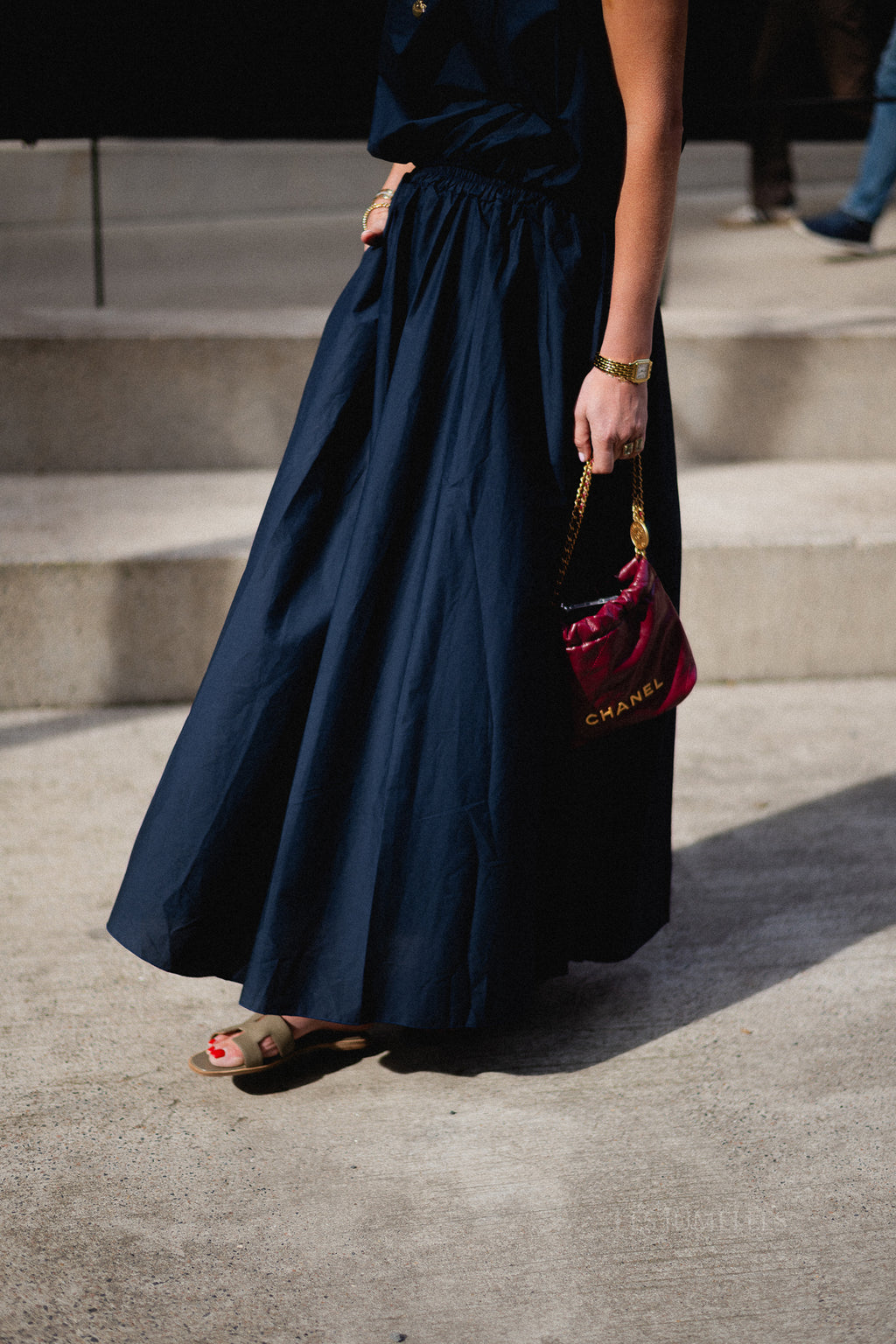Fran long skirt navy