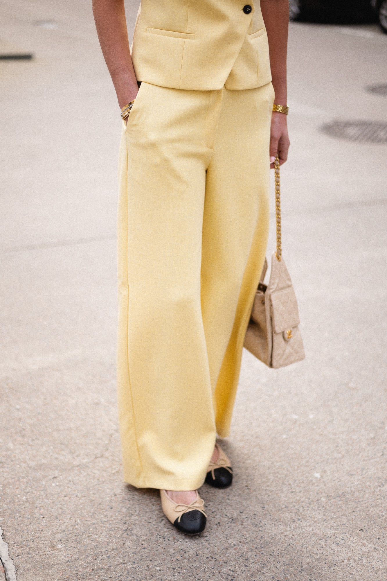 SLFRita Paxa wide pant italian straw