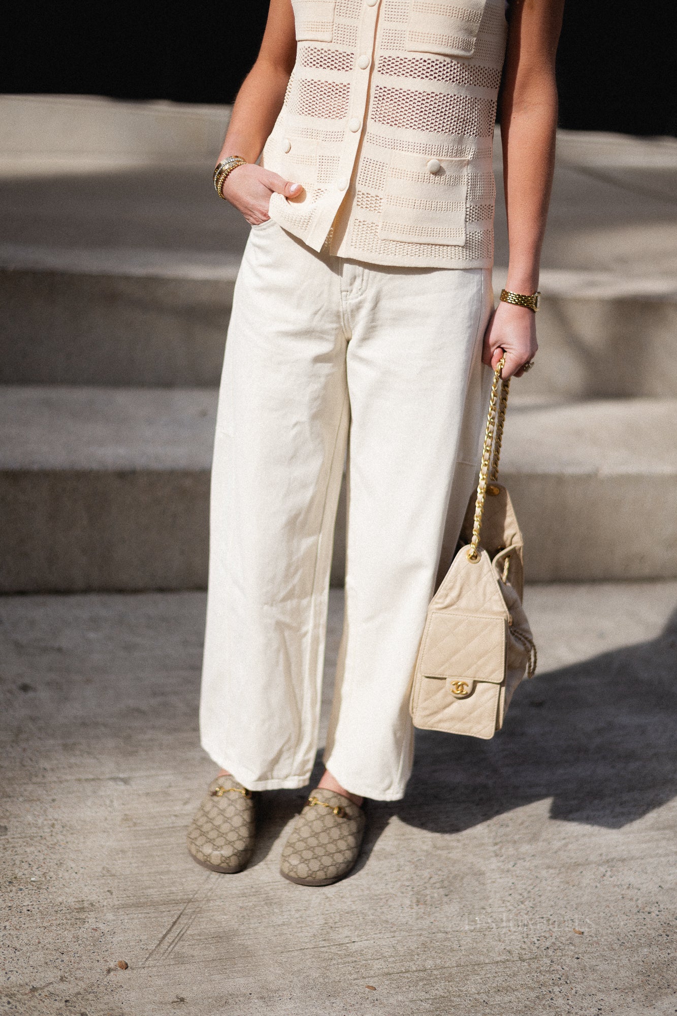 Bo barrel jeans ecru