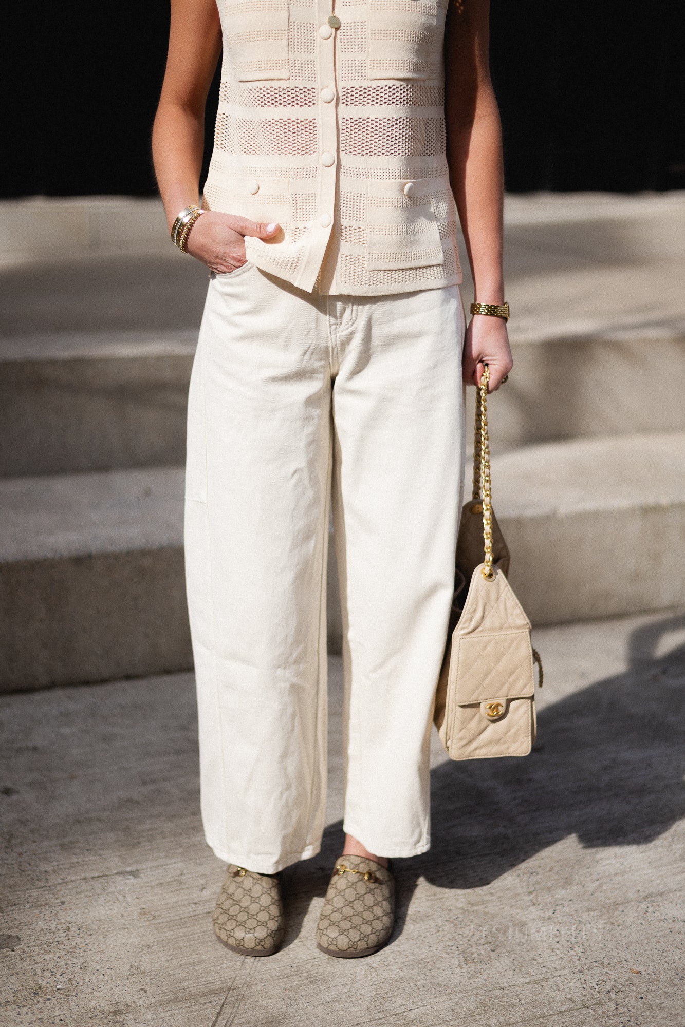 Bo barrel jeans ecru