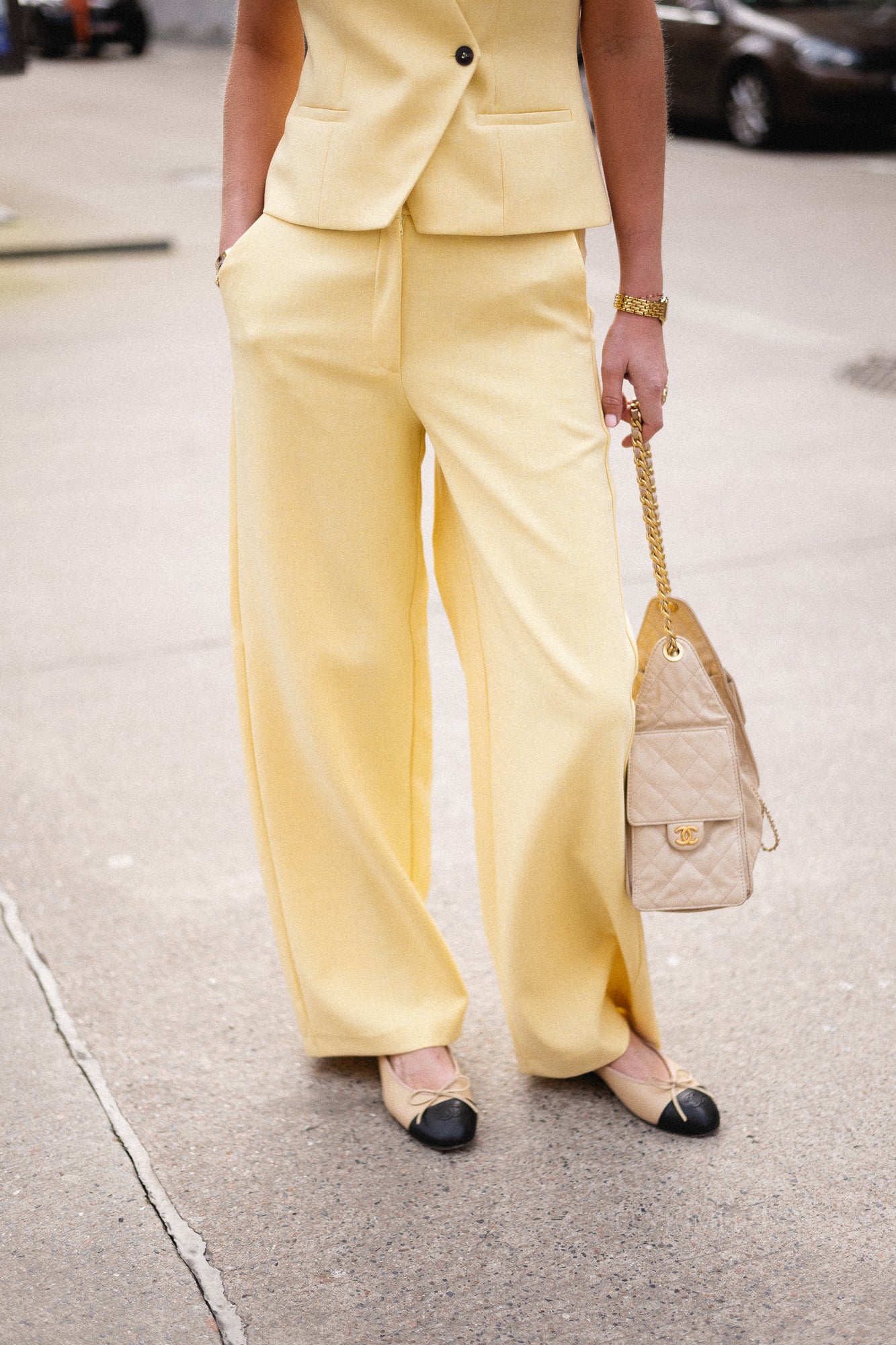 SLFRita Paxa wide pant italian straw