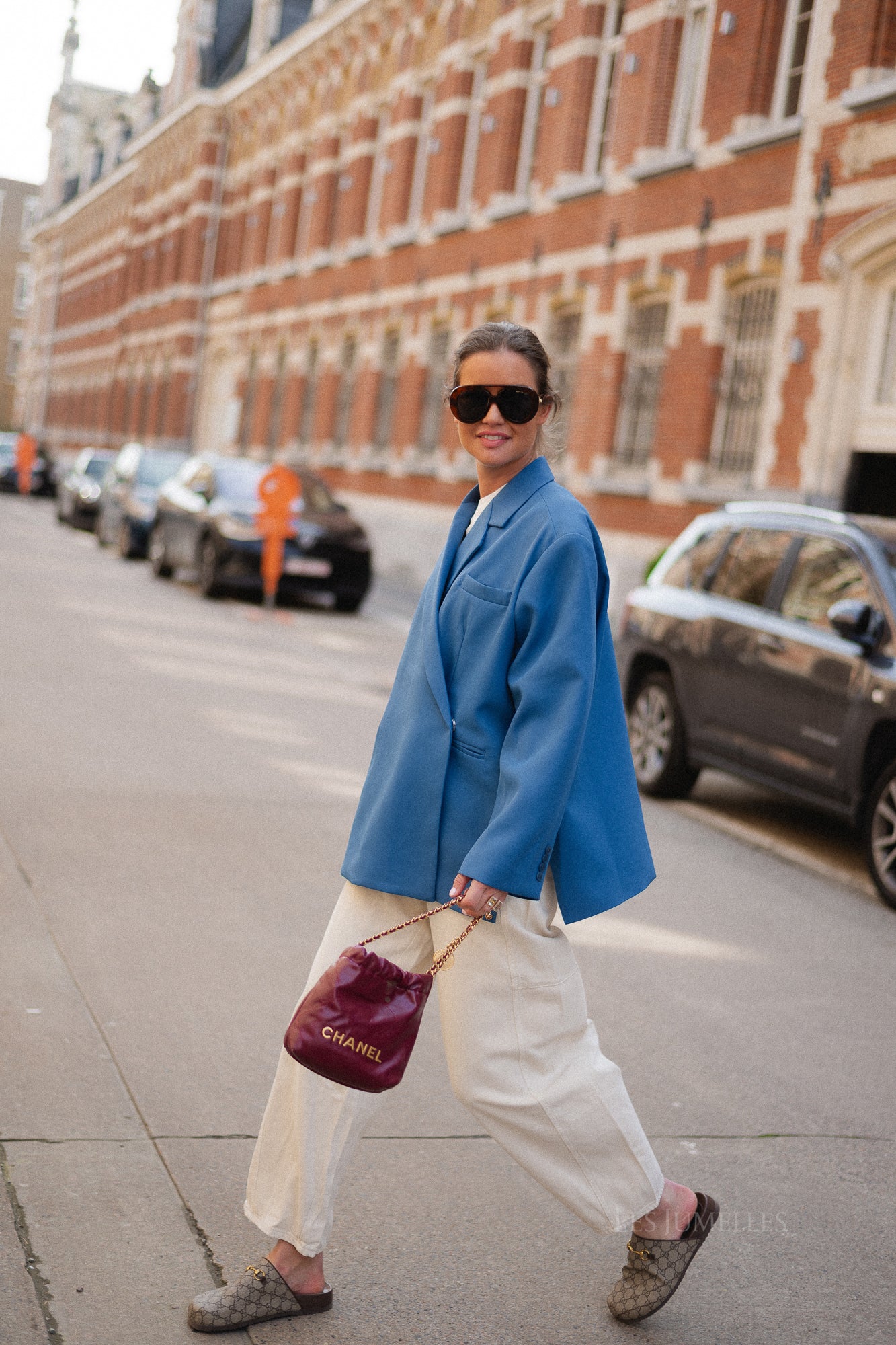 Chloe oversized blazer faience blue