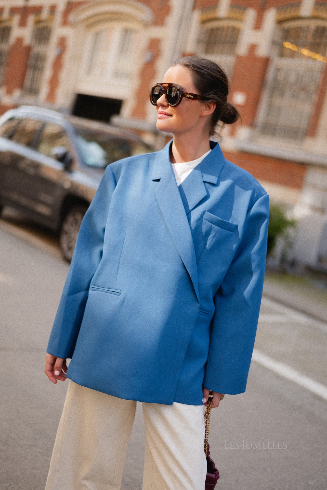 Chloe oversized blazer faience blue