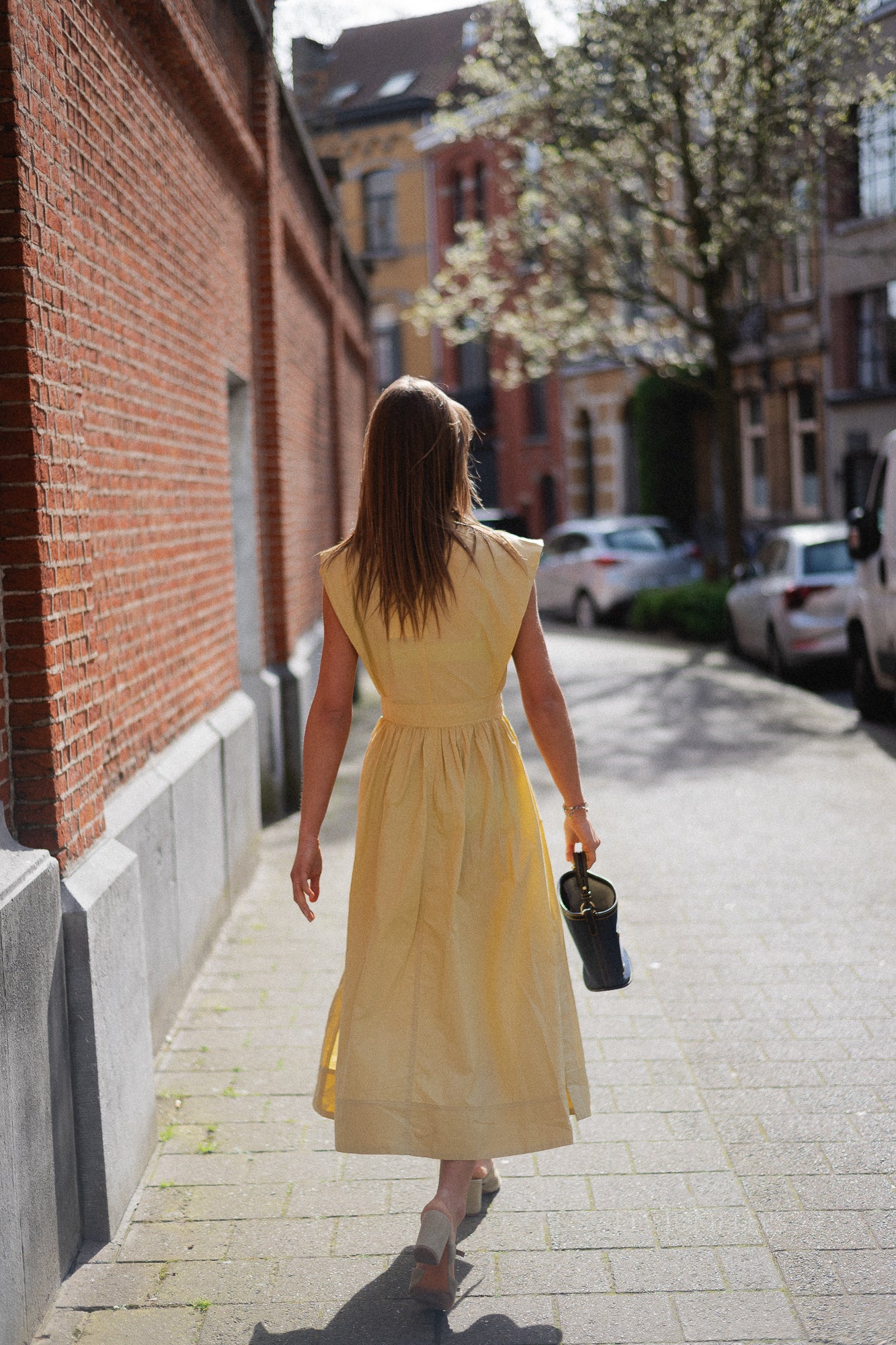 ROUAsher S/S midi dress silver fern