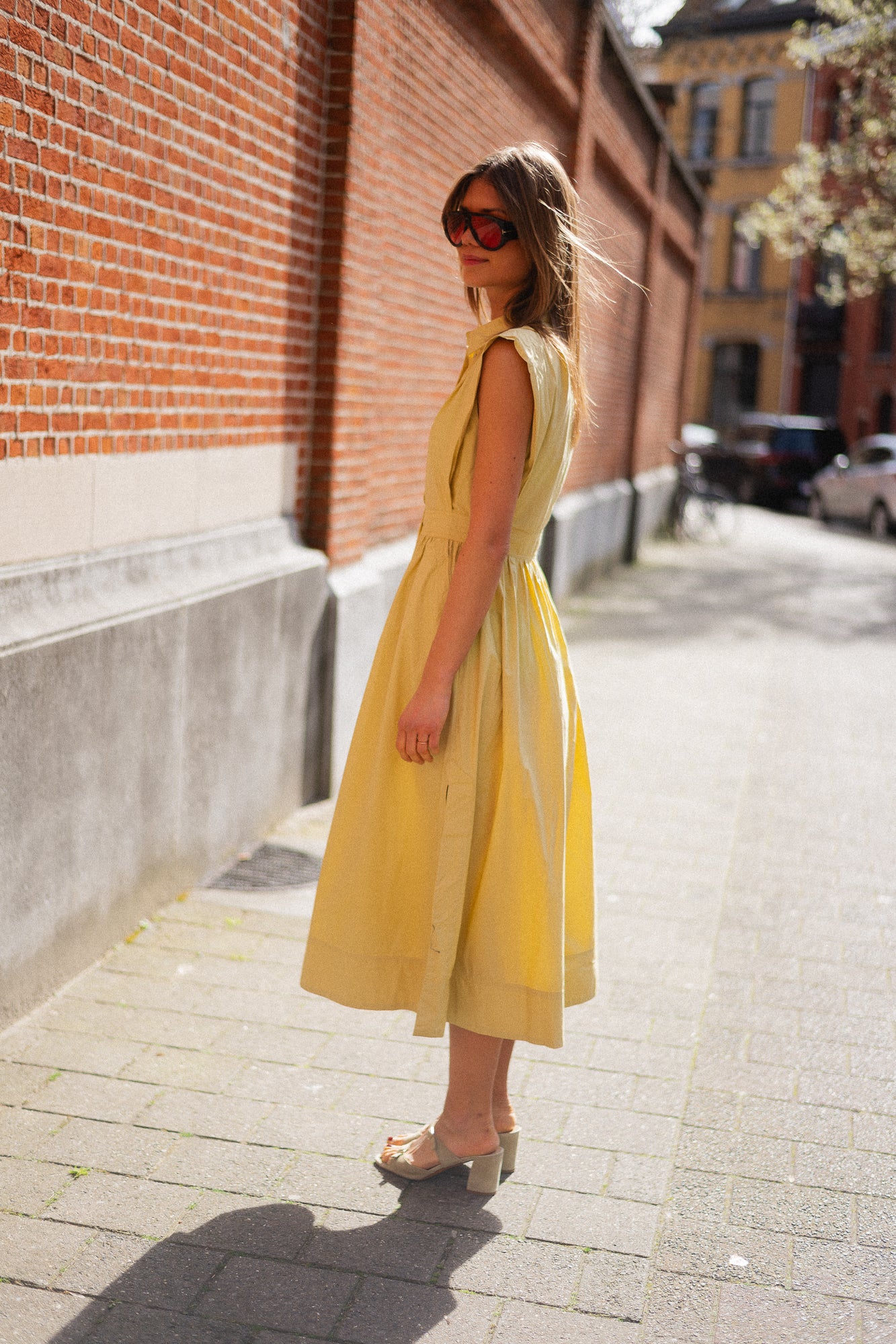 ROUAsher S/S midi dress silver fern