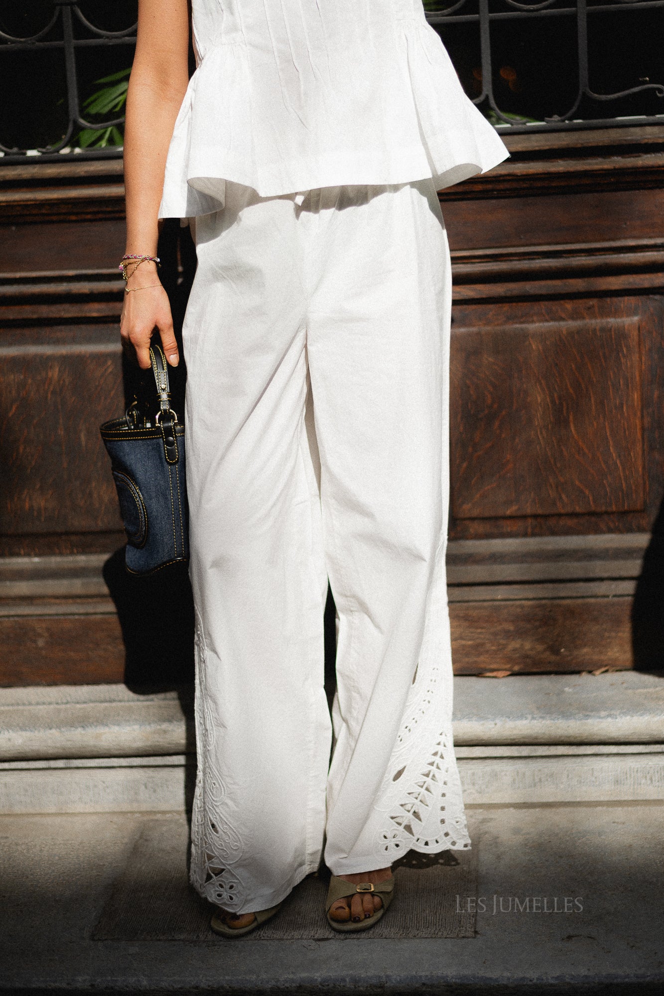 OBJMadia MW wide pant cloud dancer