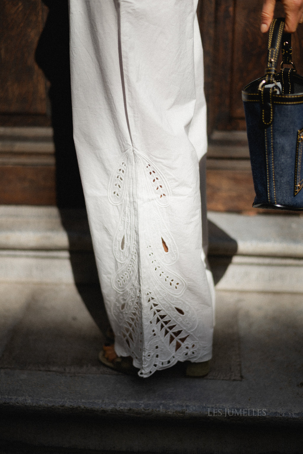 OBJMadia MW wide pant cloud dancer