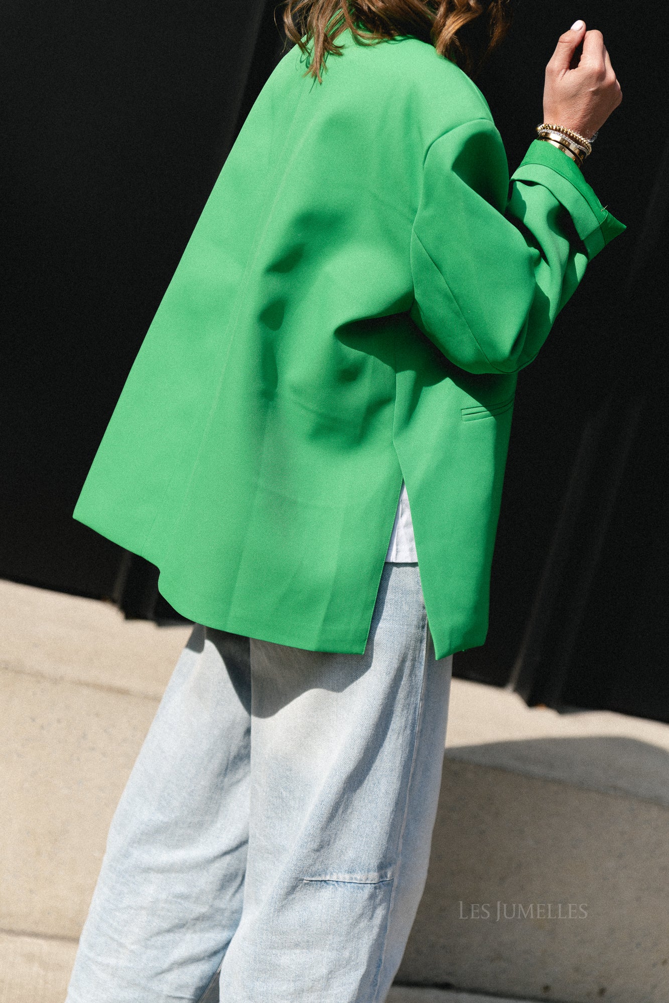 Chloe oversized blazer island green