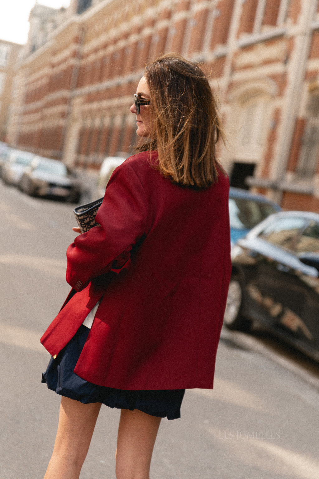 Chloe oversized blazer red dahlia
