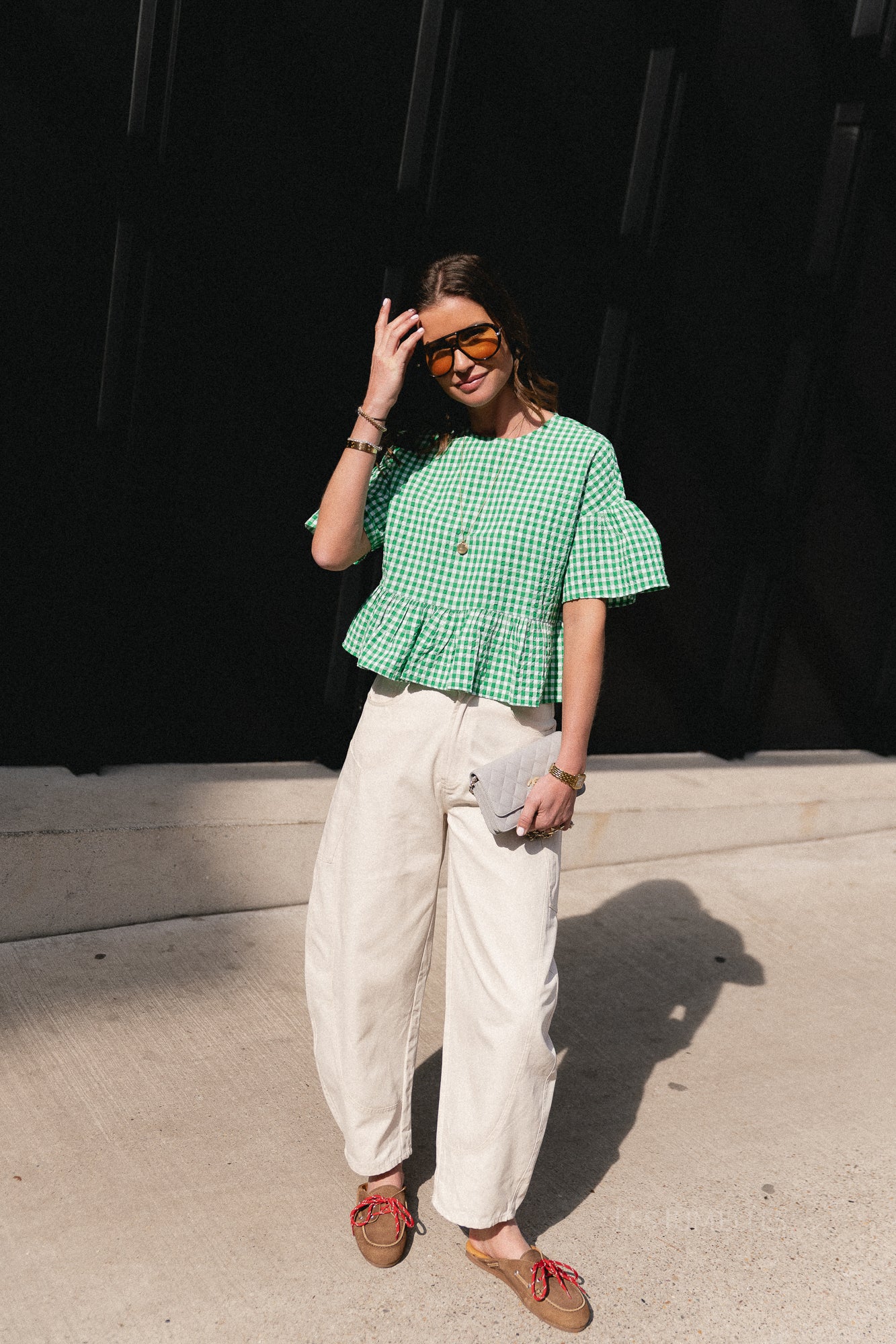 Tuala blouse jelly bean & ecru