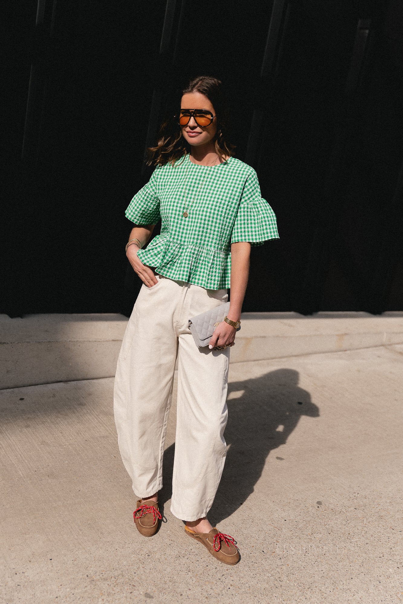 Tuala blouse jelly bean & ecru