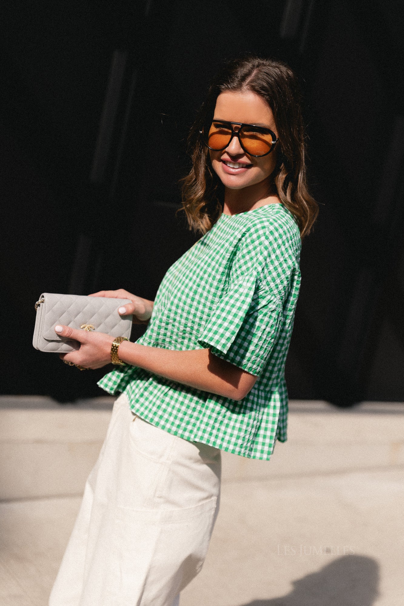 Tuala blouse jelly bean & ecru