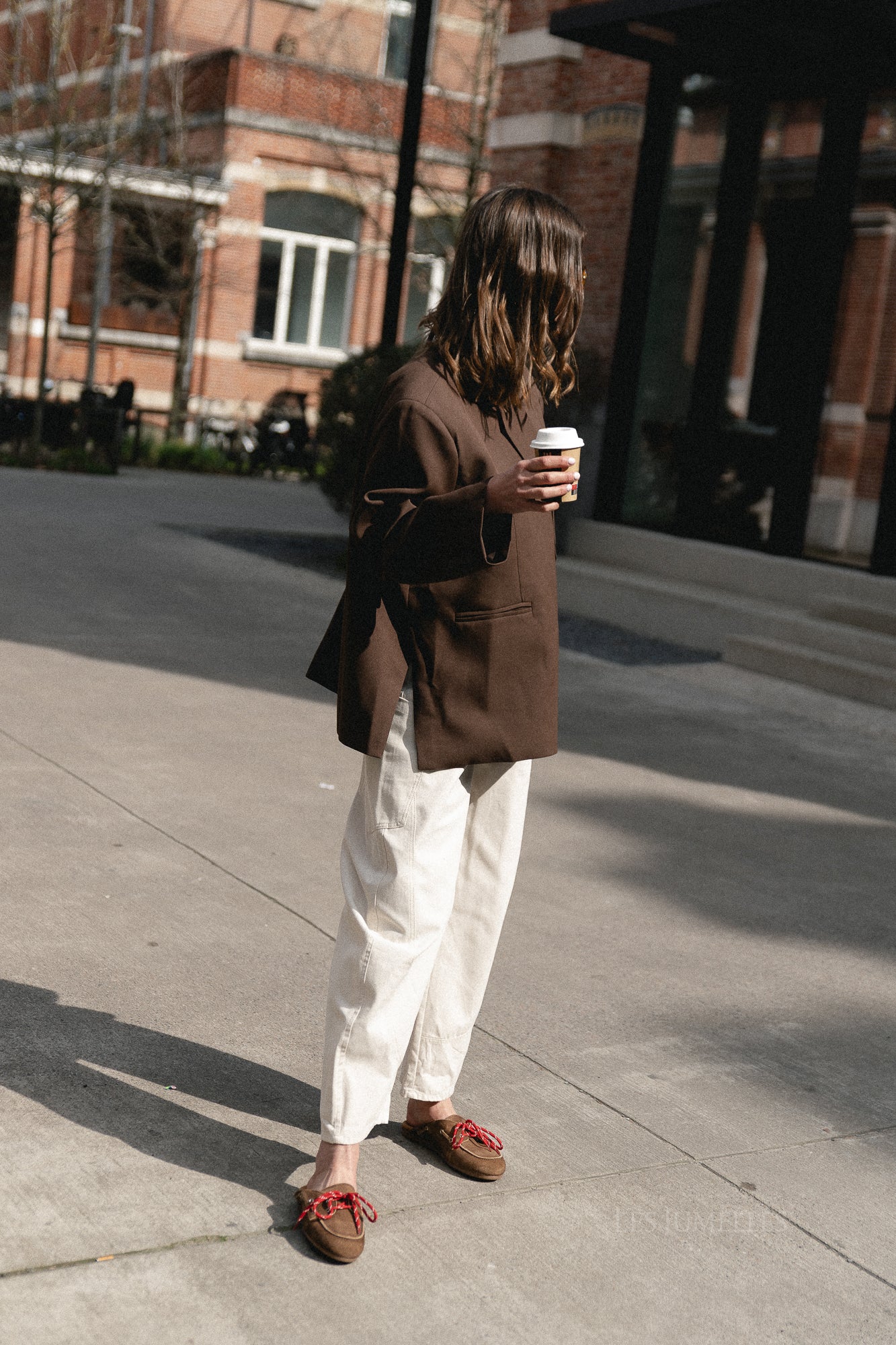 Chloe Oversized-Blazer in Braun