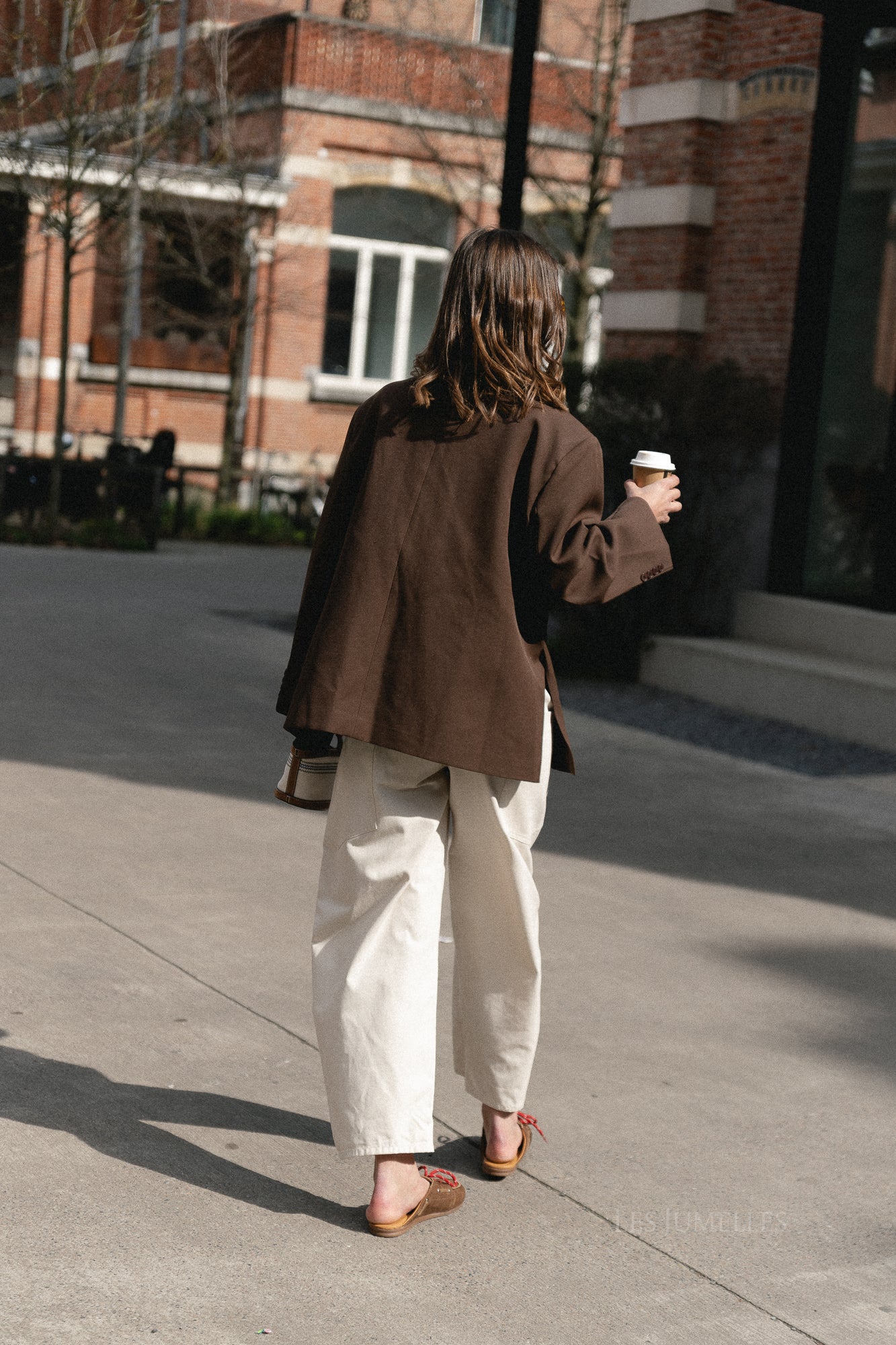 Chloe Oversized-Blazer in Braun