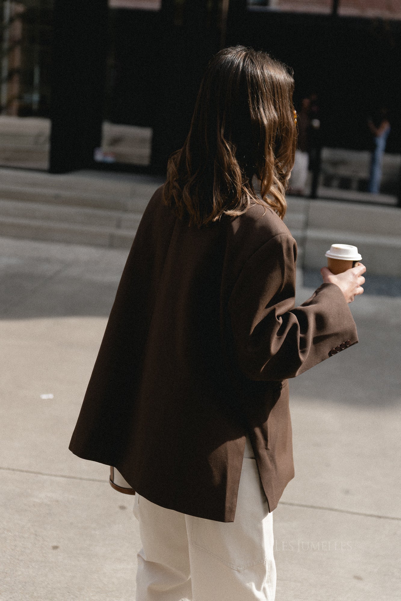 Chloe Oversized-Blazer in Braun