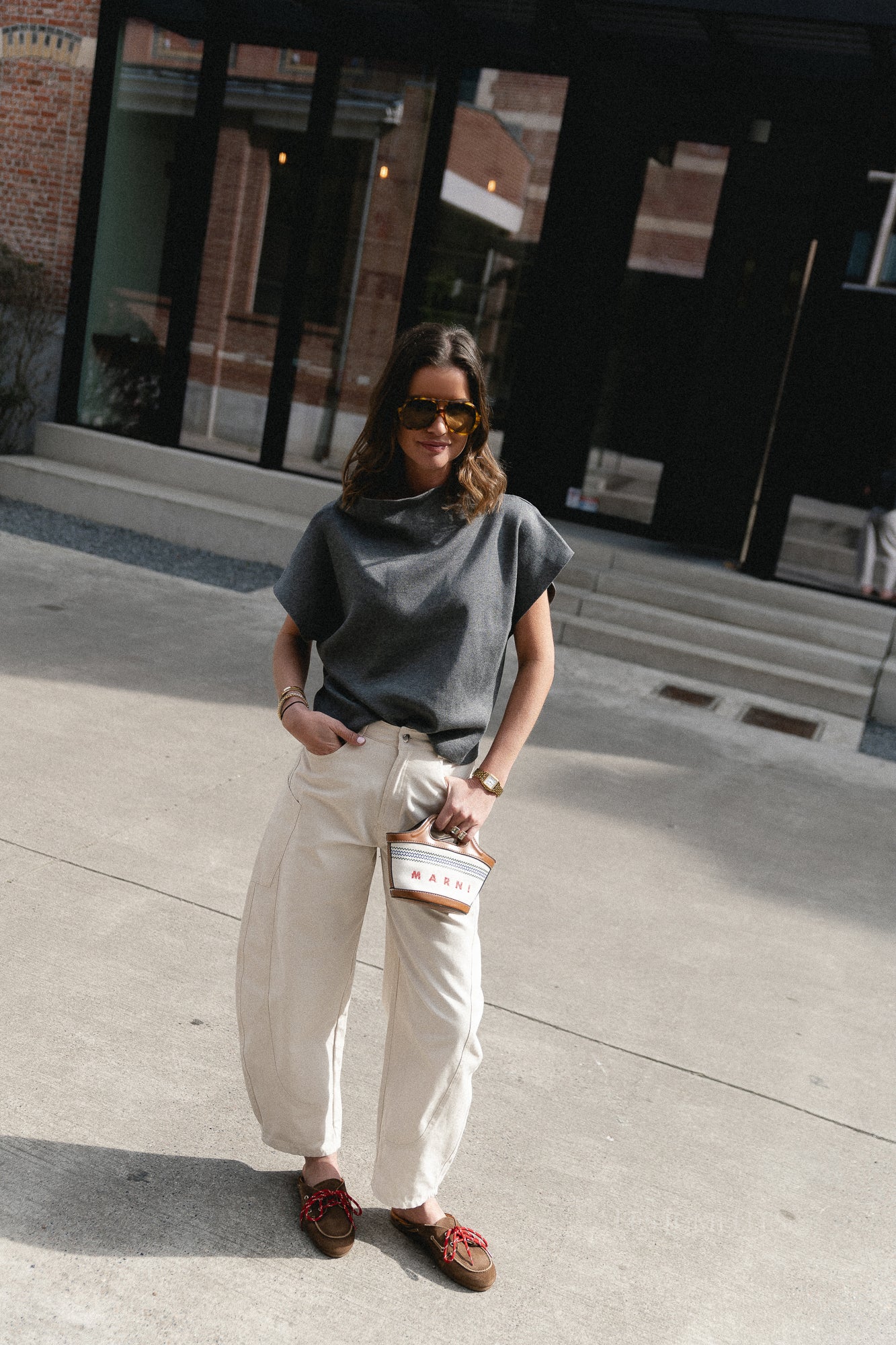 Aimee knitted top dark grey