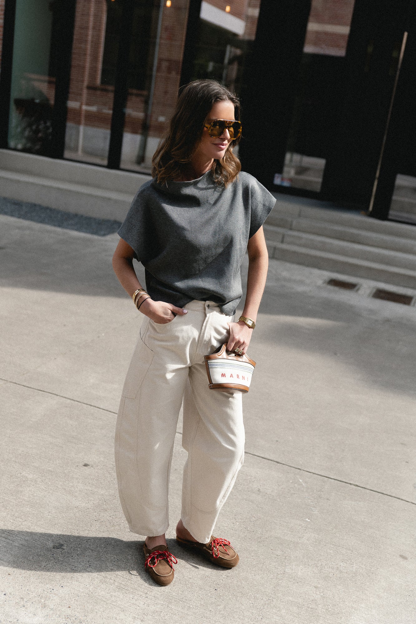 Aimee knitted top dark grey