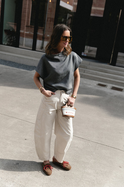 Aimee knitted top dark grey