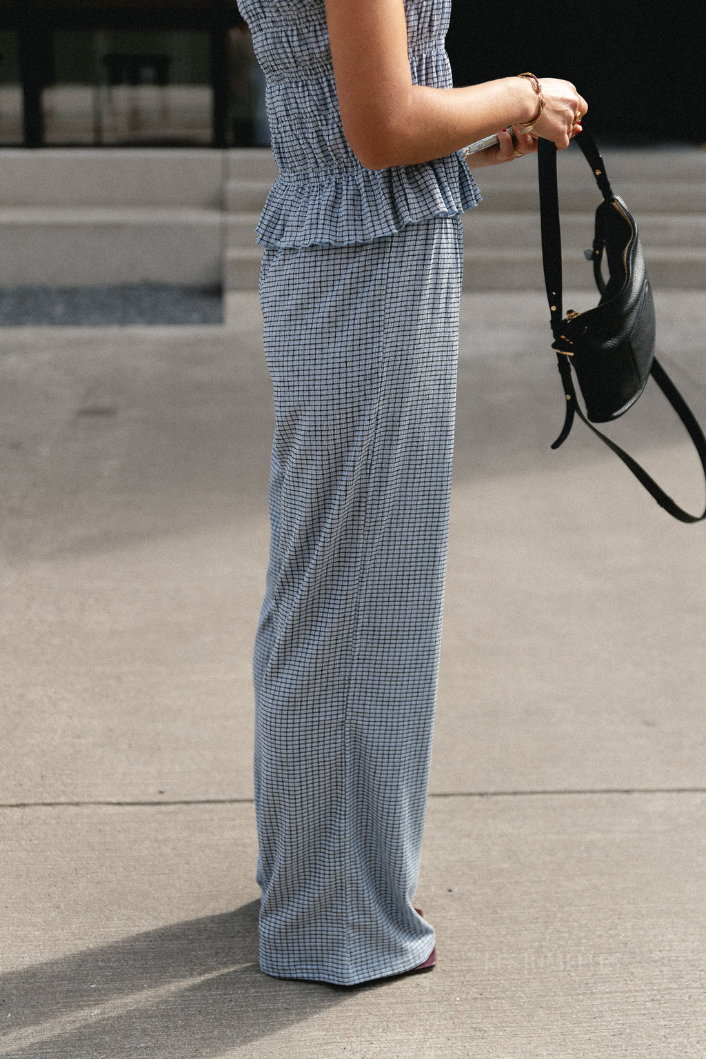 Isobel pants vichy - black & skyway
