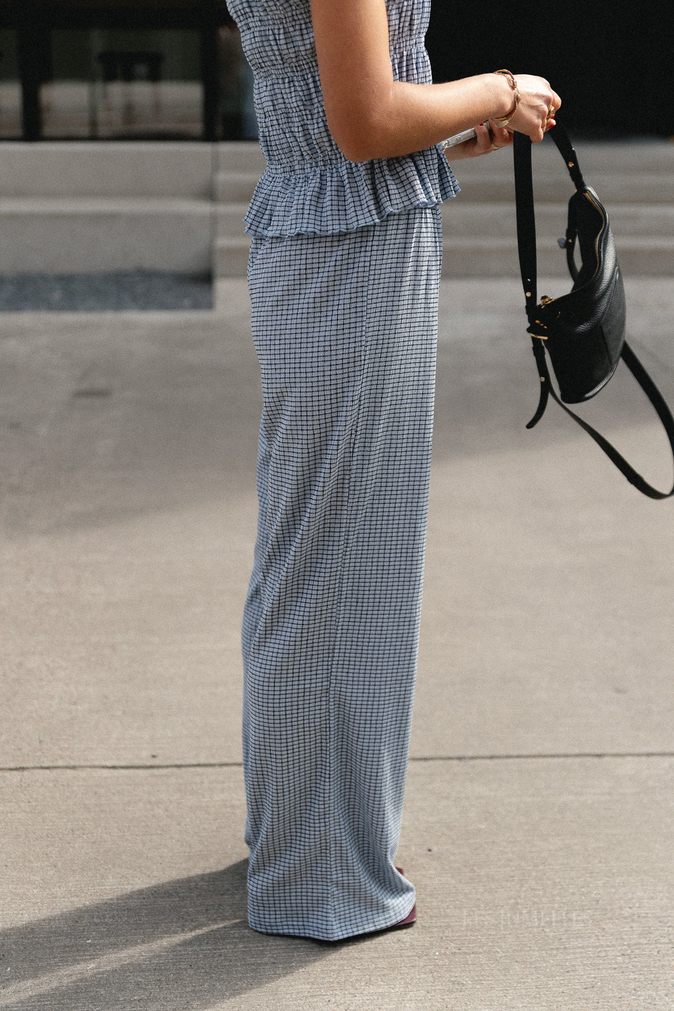 Isobel pants vichy - black & skyway