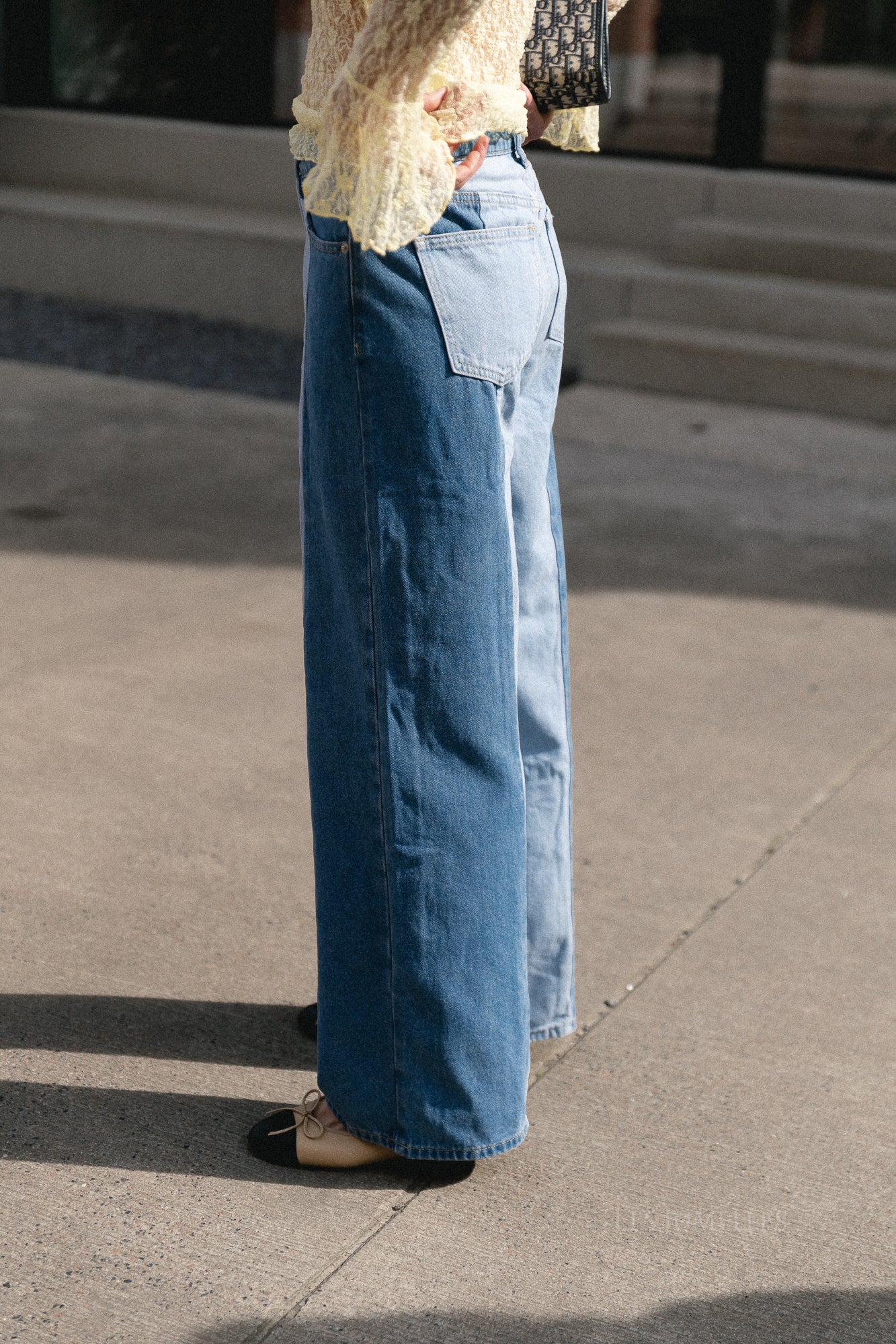 Frankie bi-color jeans light blue