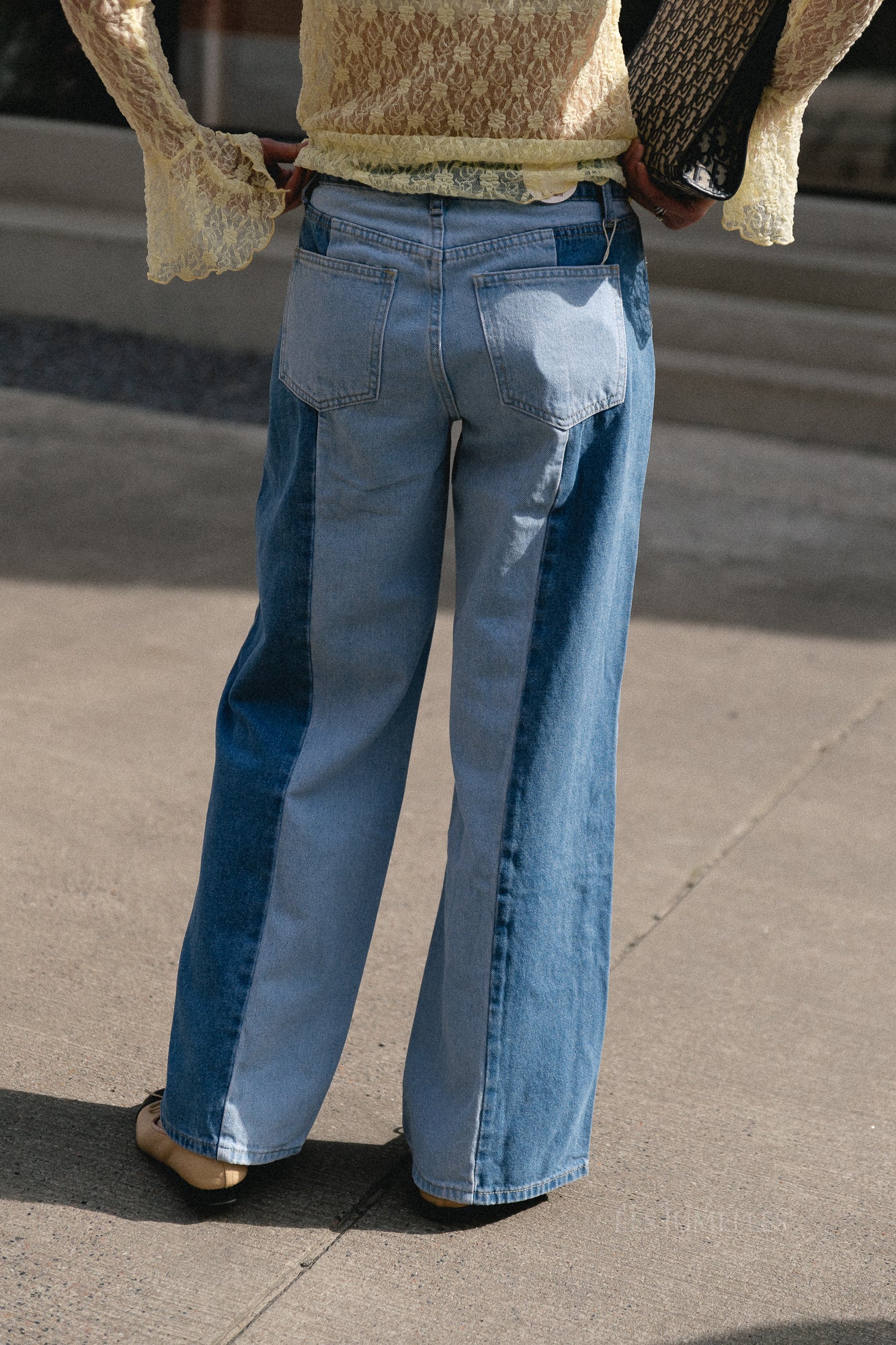 Frankie bi-color jeans light blue