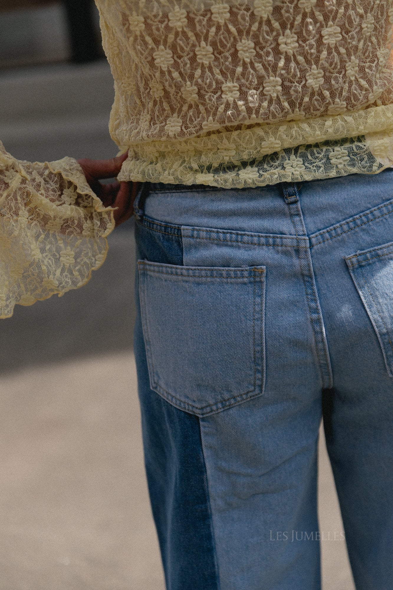 Frankie bi-color jeans light blue