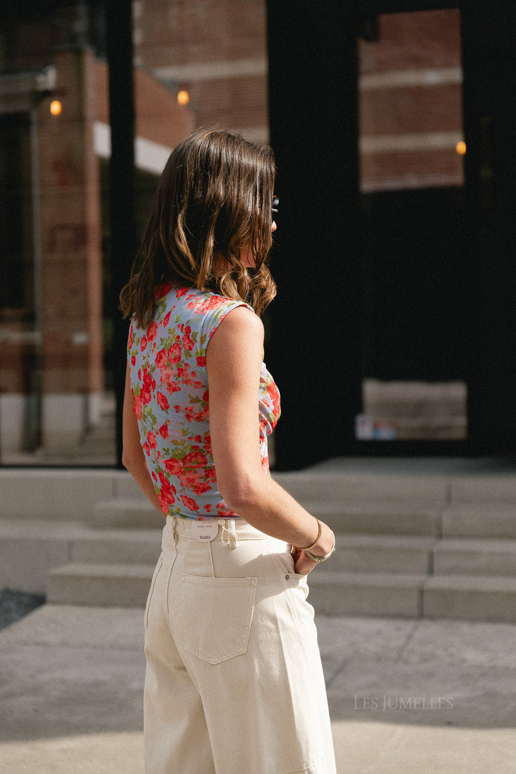 Billie mesh body floral print blue