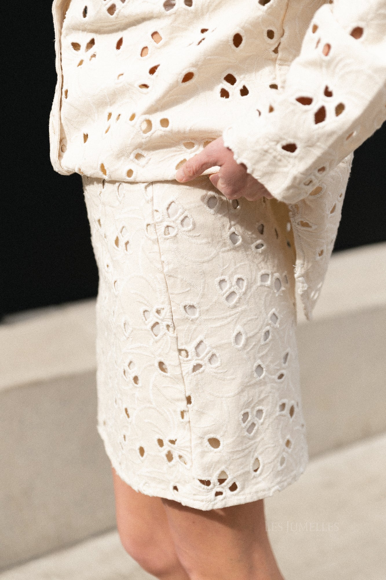 Josie denim skirt natural beige