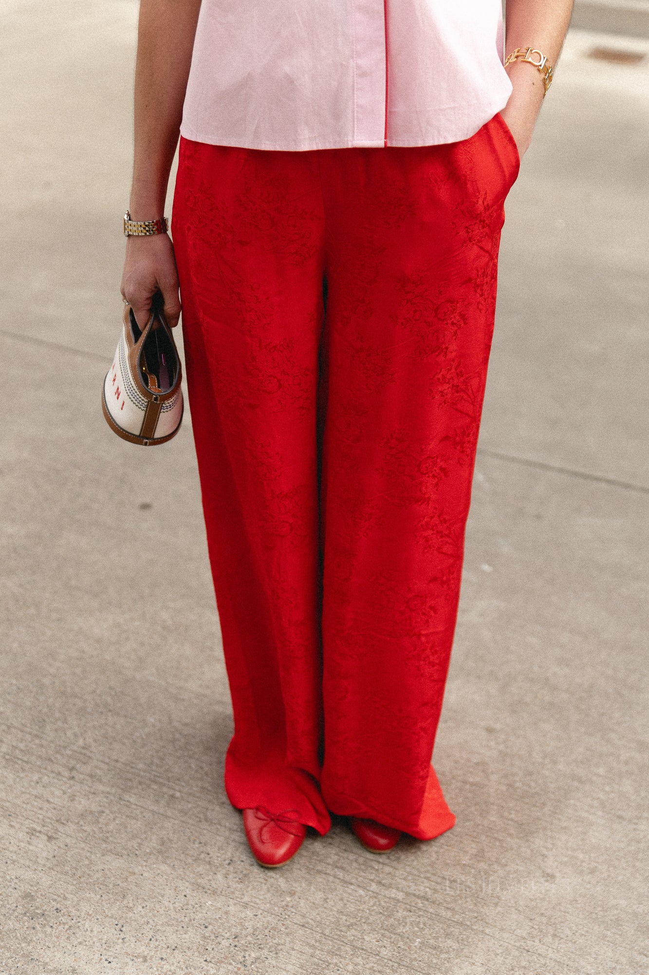 Rosie pants poppy red