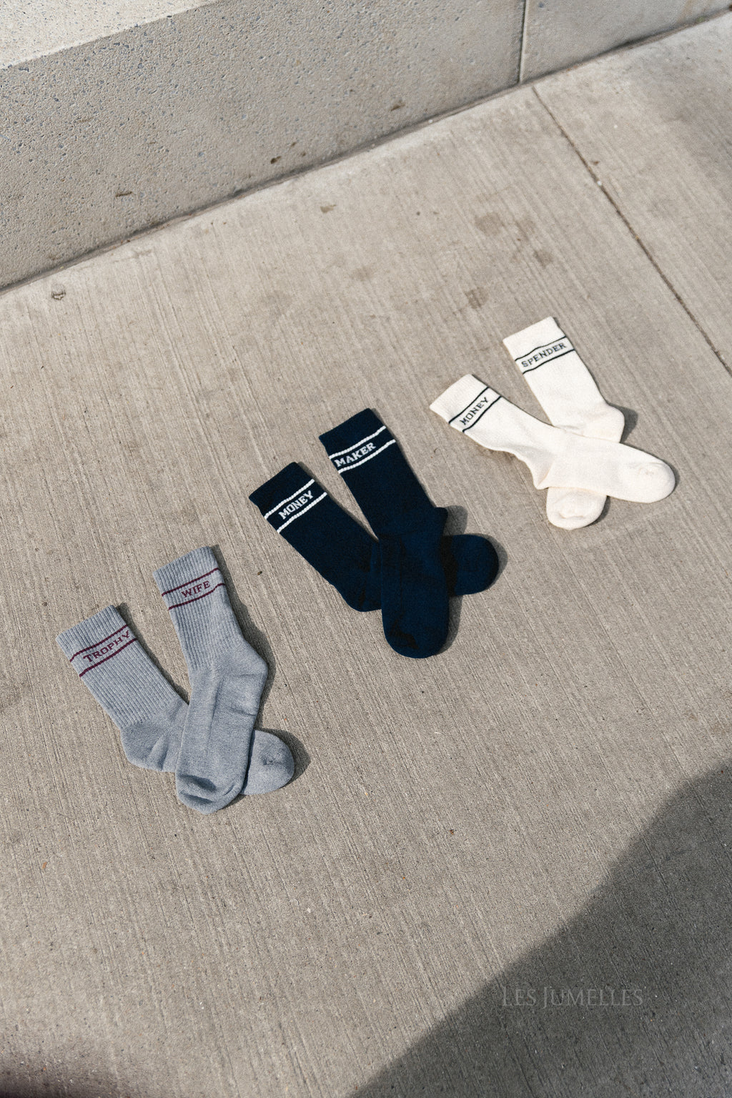 Money Spender socks ecru/navy